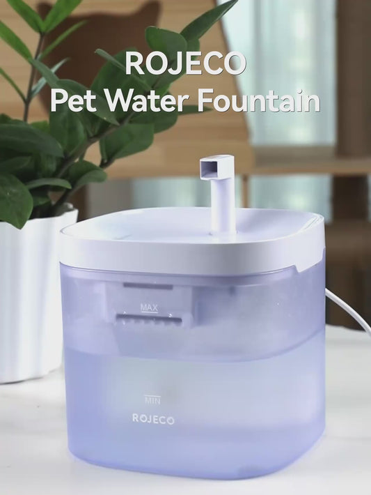 ROJECO Smart Cat Water Fountain Automatic Pet Water Dispenser For Cats Dog Drinking Purifier Fountain with Recirculate Filters